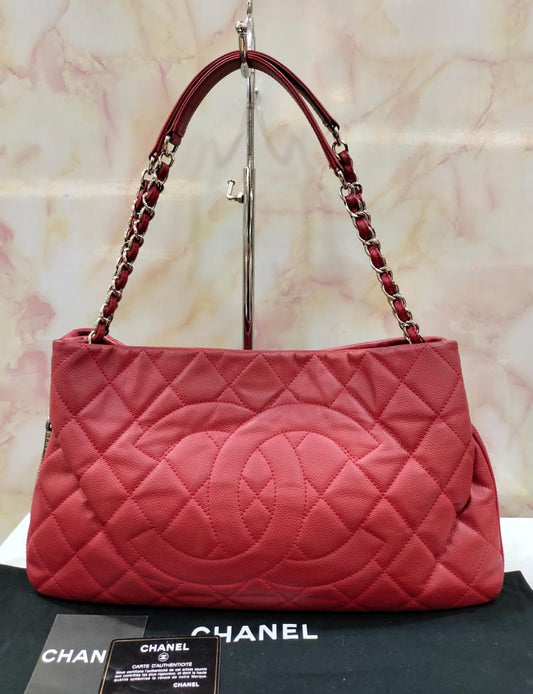 Chanel Expandable Tote Timeless Caviar Red SHW #15