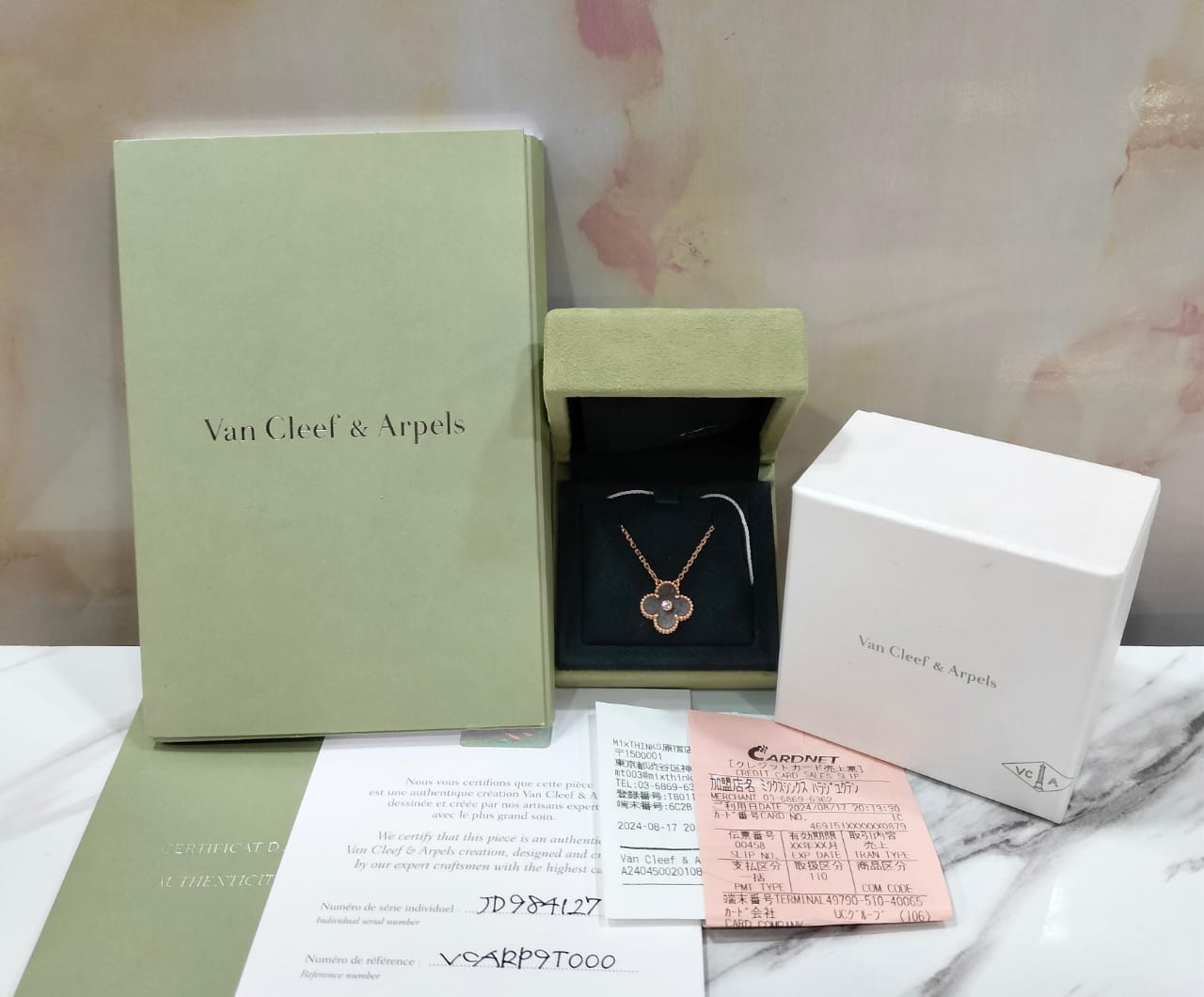 *Neverbeen Used (NEW)* Van Cleef Arpels Alhambra Necklace Black With Diamond