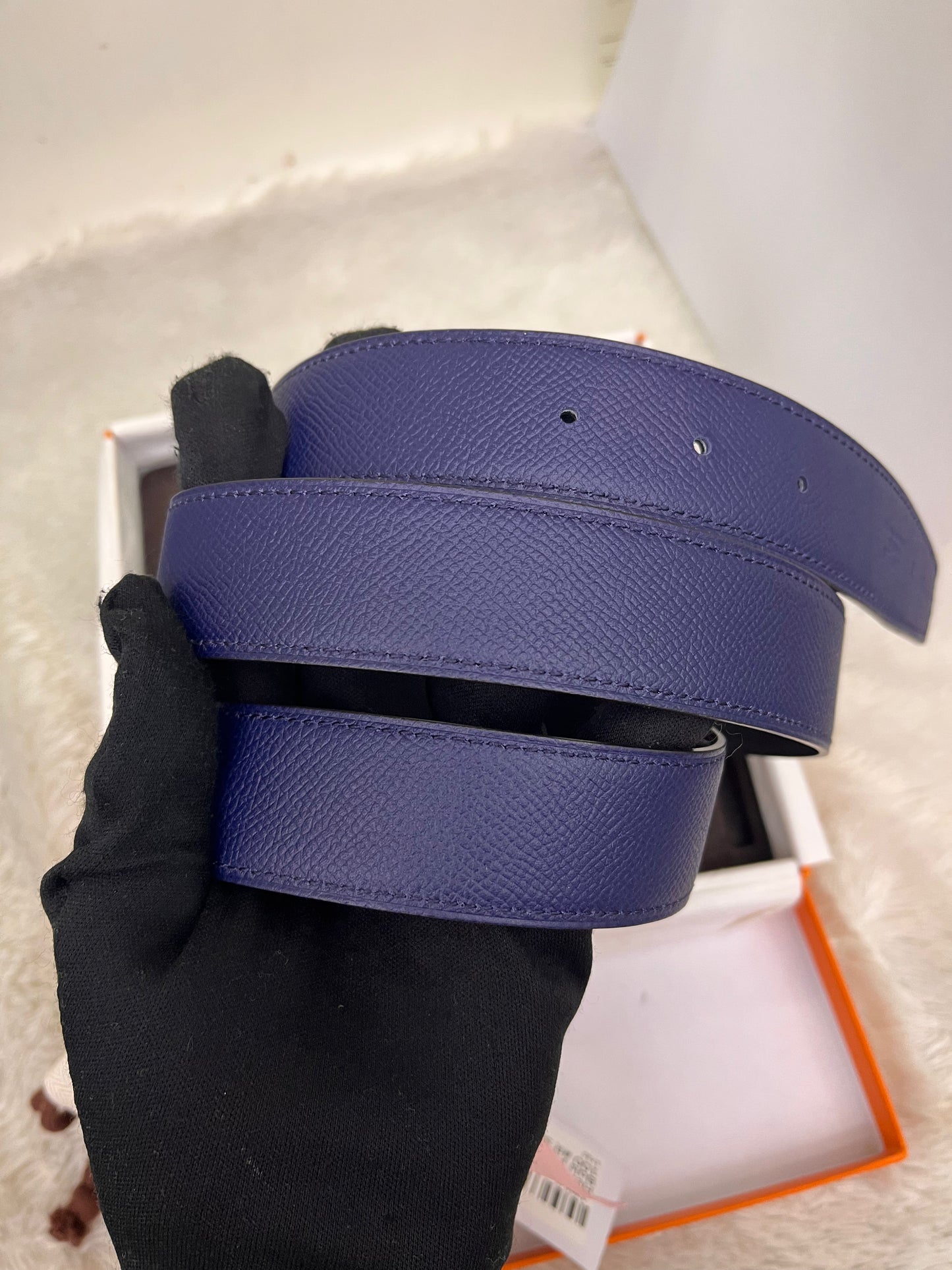 Hermes Belt Pendetif Kara Bois Petrole Blaeu Paon Sise 100 #R Square (Receipt, Buckle, DB, Box)