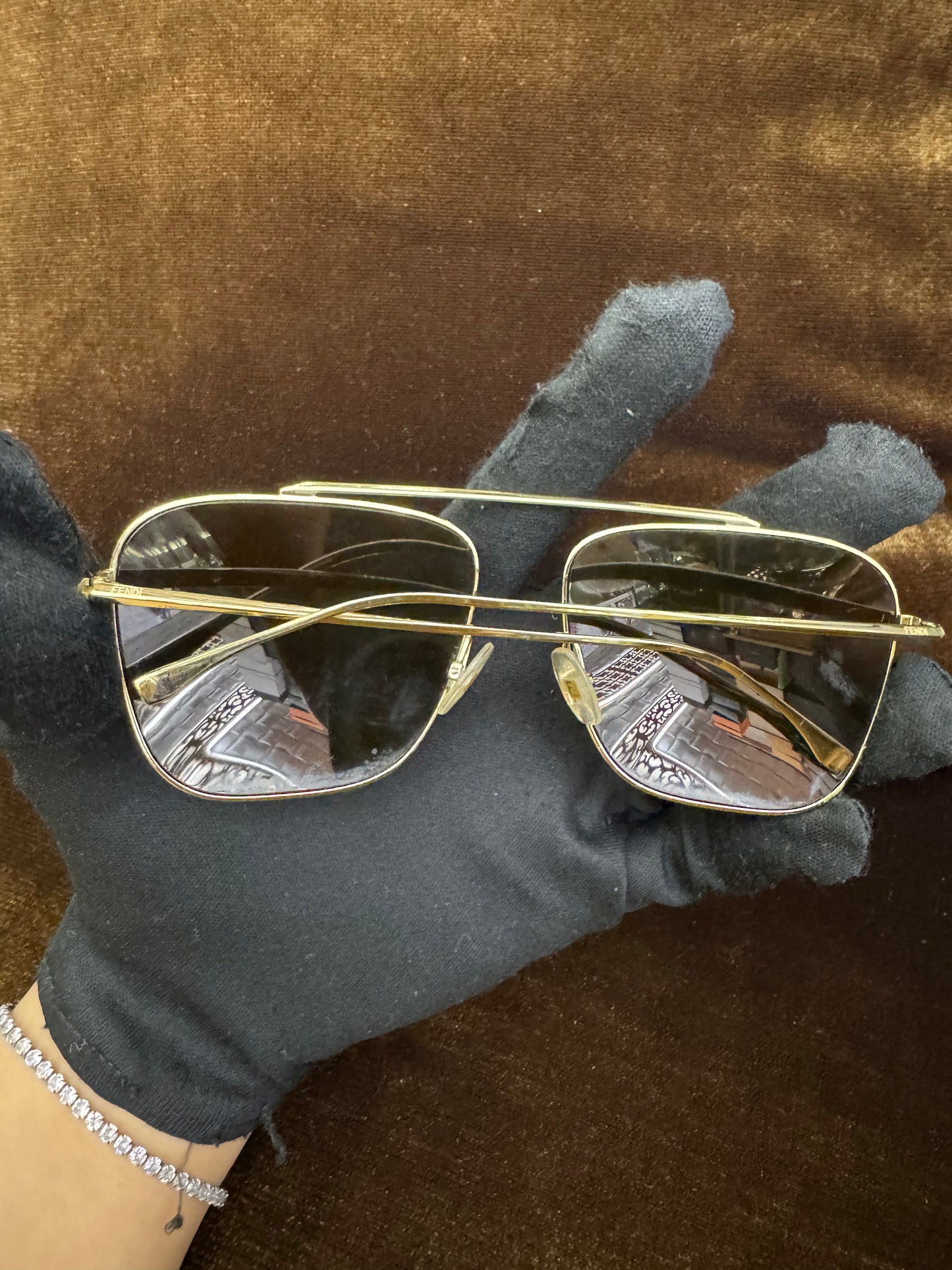 Fendi FF 0406/S Gold/Brown 61-16 135 Sunglasses