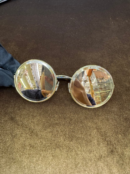 Chanel Sunglasses Metal Round Gold (DB,Box)