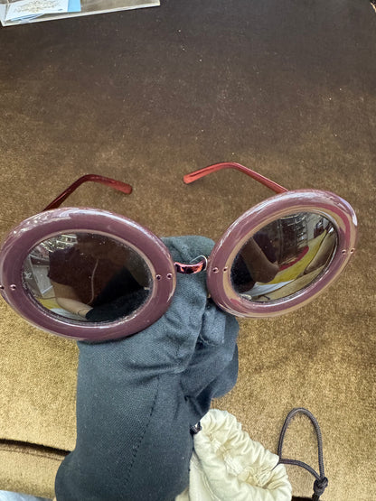 LV Sunglasses Nelly Plum Round Frame (DB,Box)