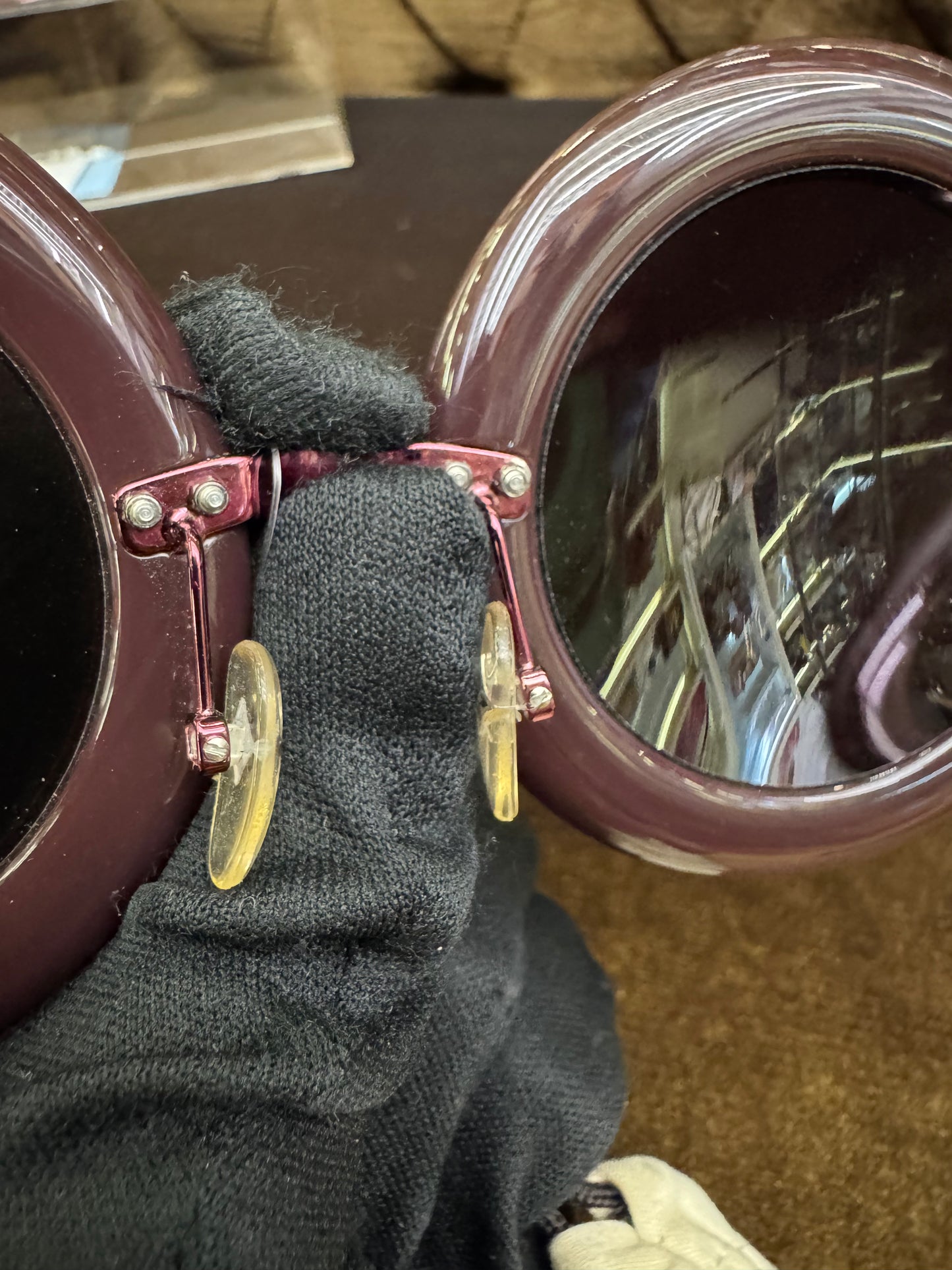 LV Sunglasses Nelly Plum Round Frame (DB,Box)
