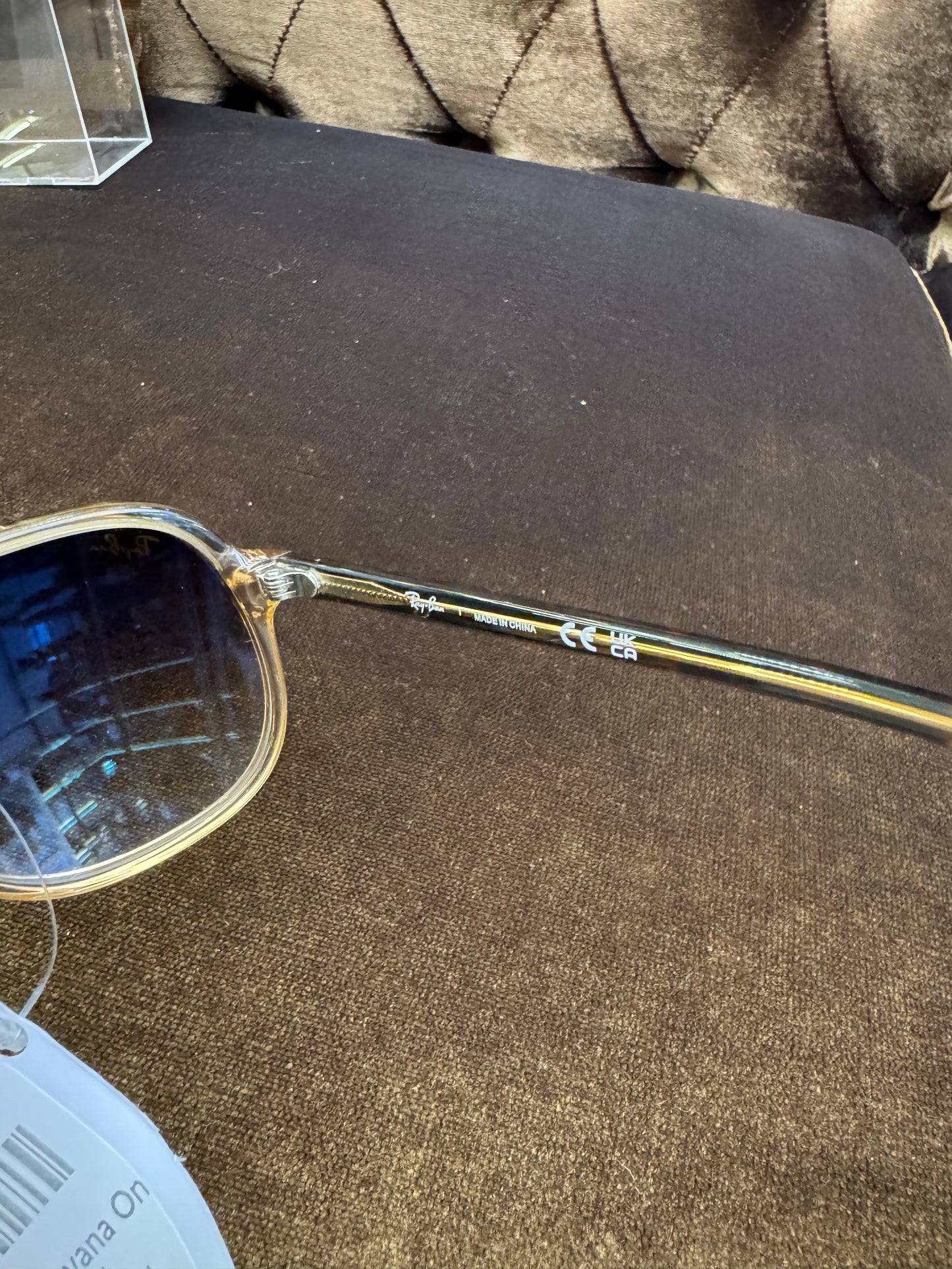Rayban Sunglasses Havana On Transparent Brown Light Brown ( Rec, Booklet, Flanel, Case, Box)