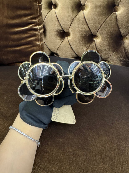 Dolce Gabbana Sunglasses Flower Form Metal Black Gold (Booklet, Certificato, Box)