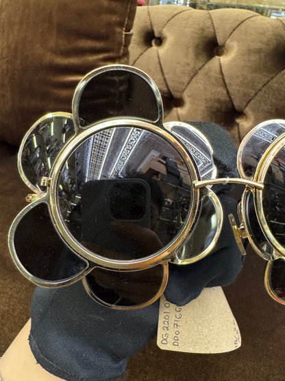 Dolce Gabbana Sunglasses Flower Form Metal Black Gold (Booklet, Certificato, Box)
