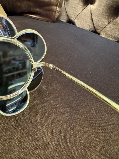 Dolce Gabbana Sunglasses Flower Form Metal Black Gold (Booklet, Certificato, Box)