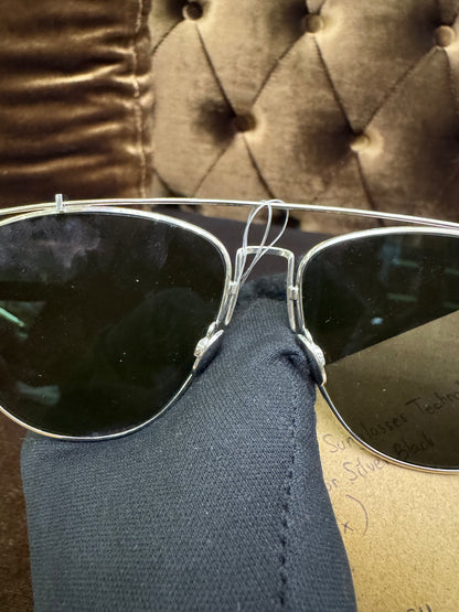 Dior Sunglasses Technologic Aviator Silver Black (Flanel, Box)