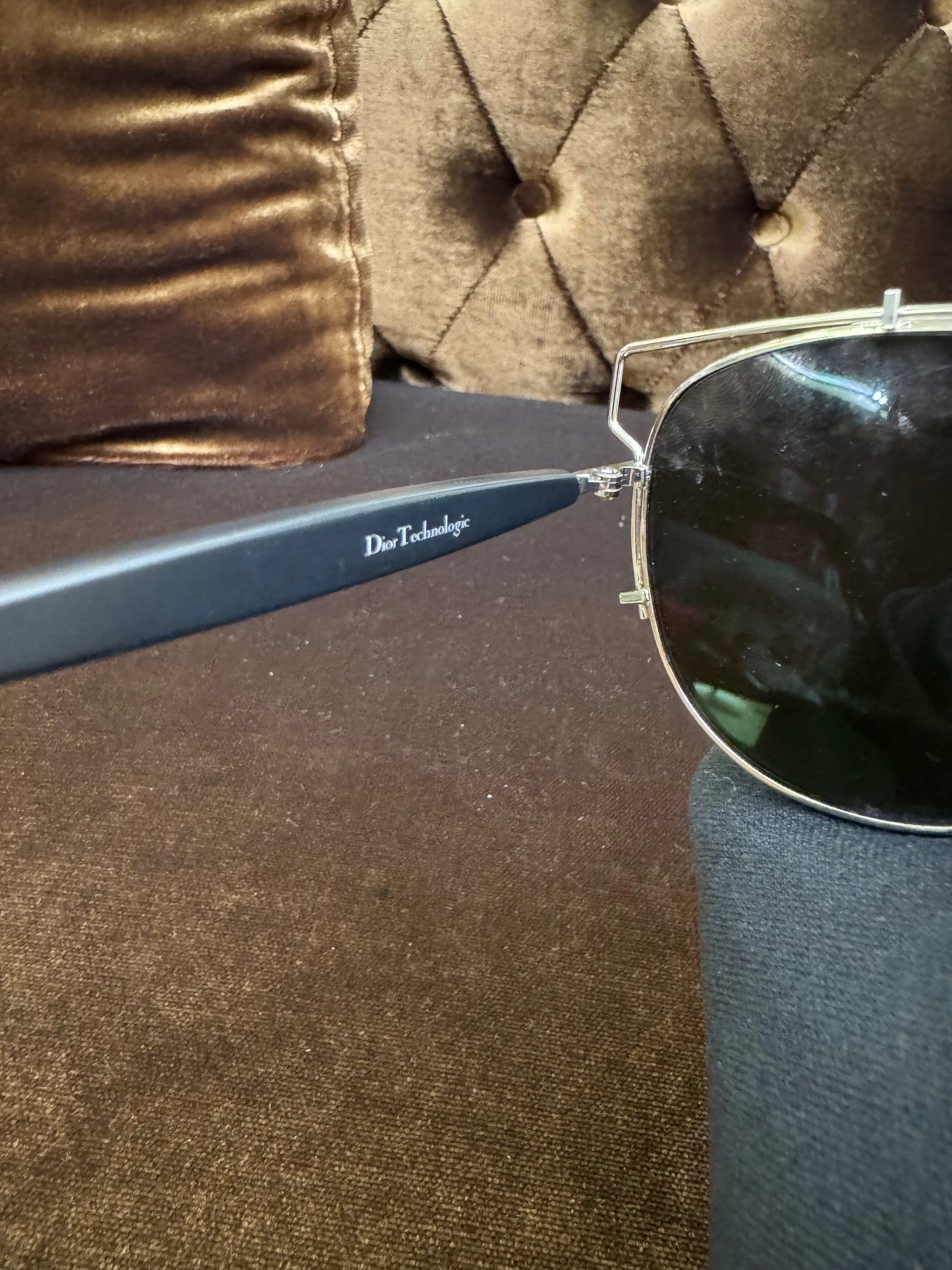 Dior Sunglasses Technologic Aviator Silver Black (Flanel, Box)