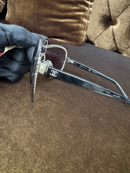 Chanel Rimless Shield Sunglasses 4243 Gradient Gray