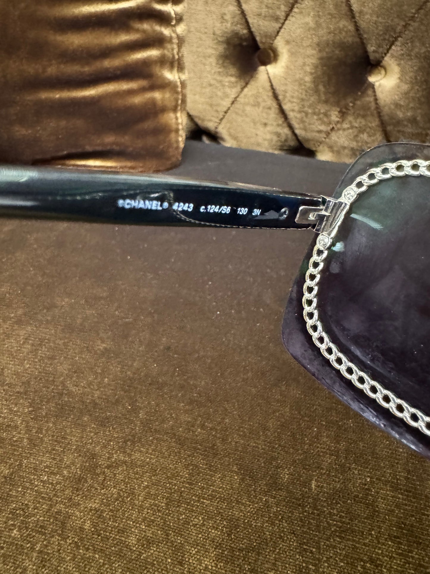 Chanel Rimless Shield Sunglasses 4243 Gradient Gray