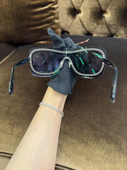 Chanel Rimless Shield Sunglasses 4243 Gradient Gray