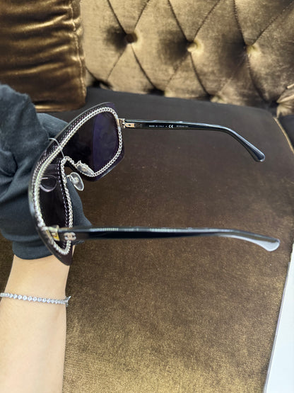 Chanel Rimless Shield Sunglasses 4243 Gradient Gray