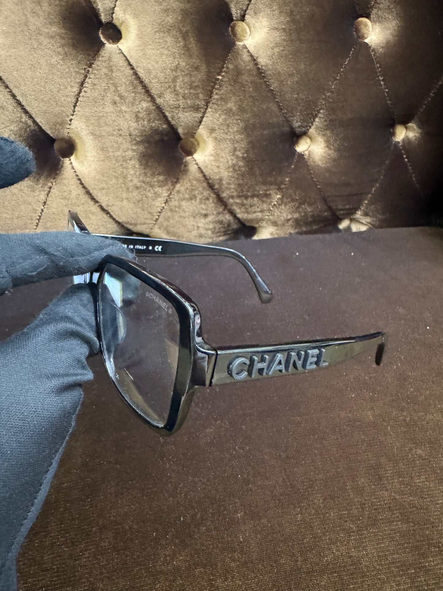 Chanel Square Sunglasses - Black Transparant