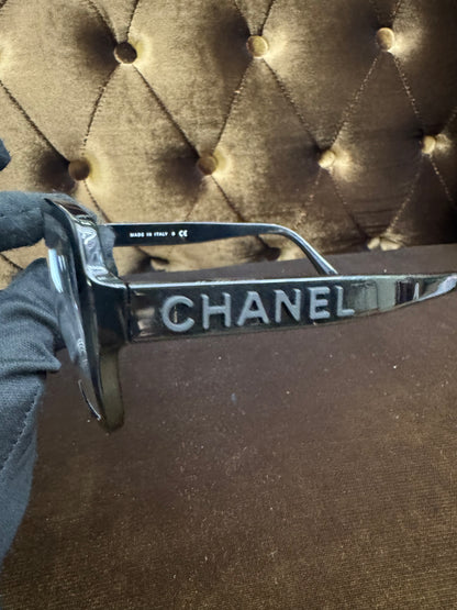 Chanel Square Sunglasses - Black Transparant