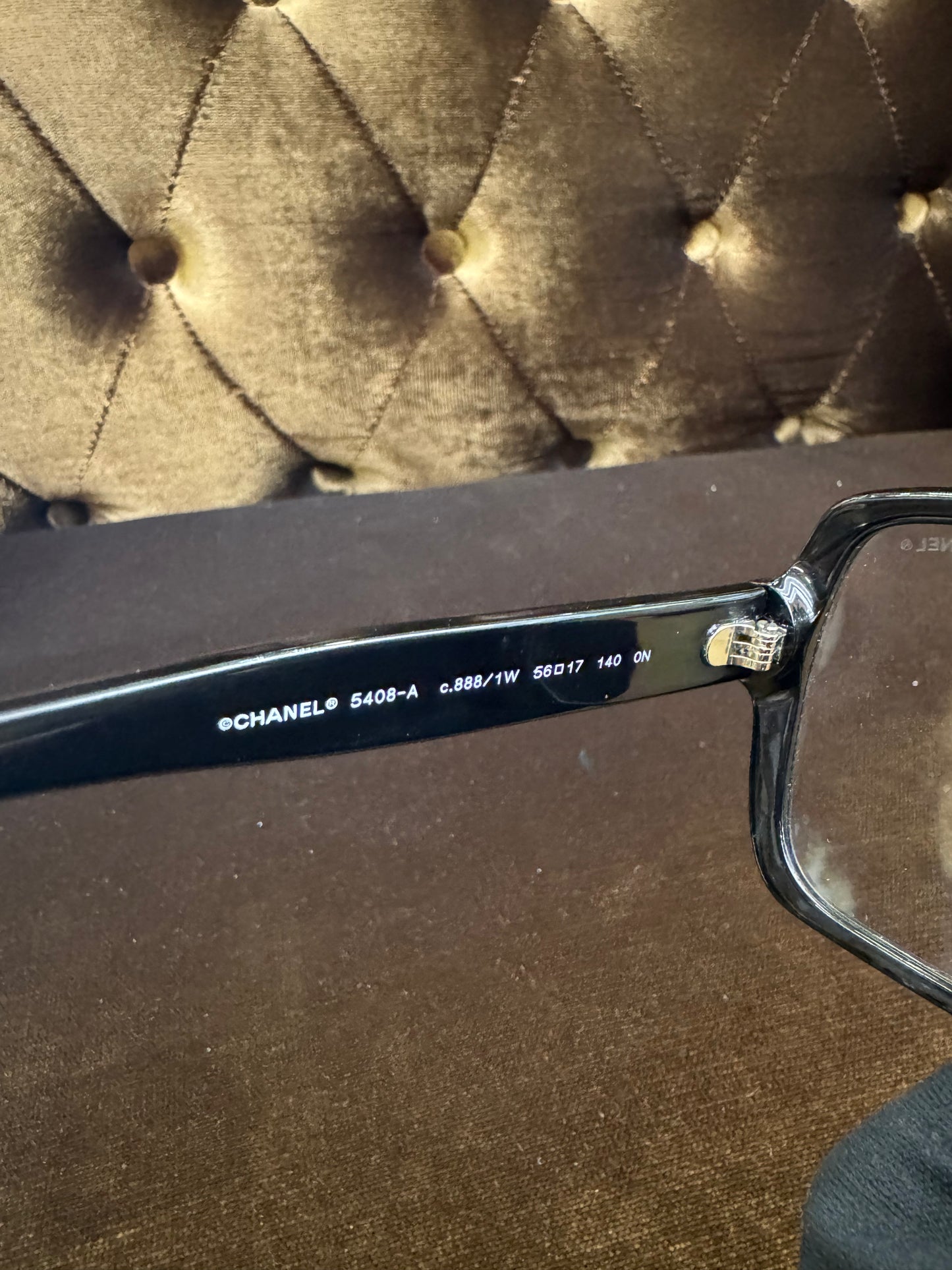 Chanel Square Sunglasses - Black Transparant