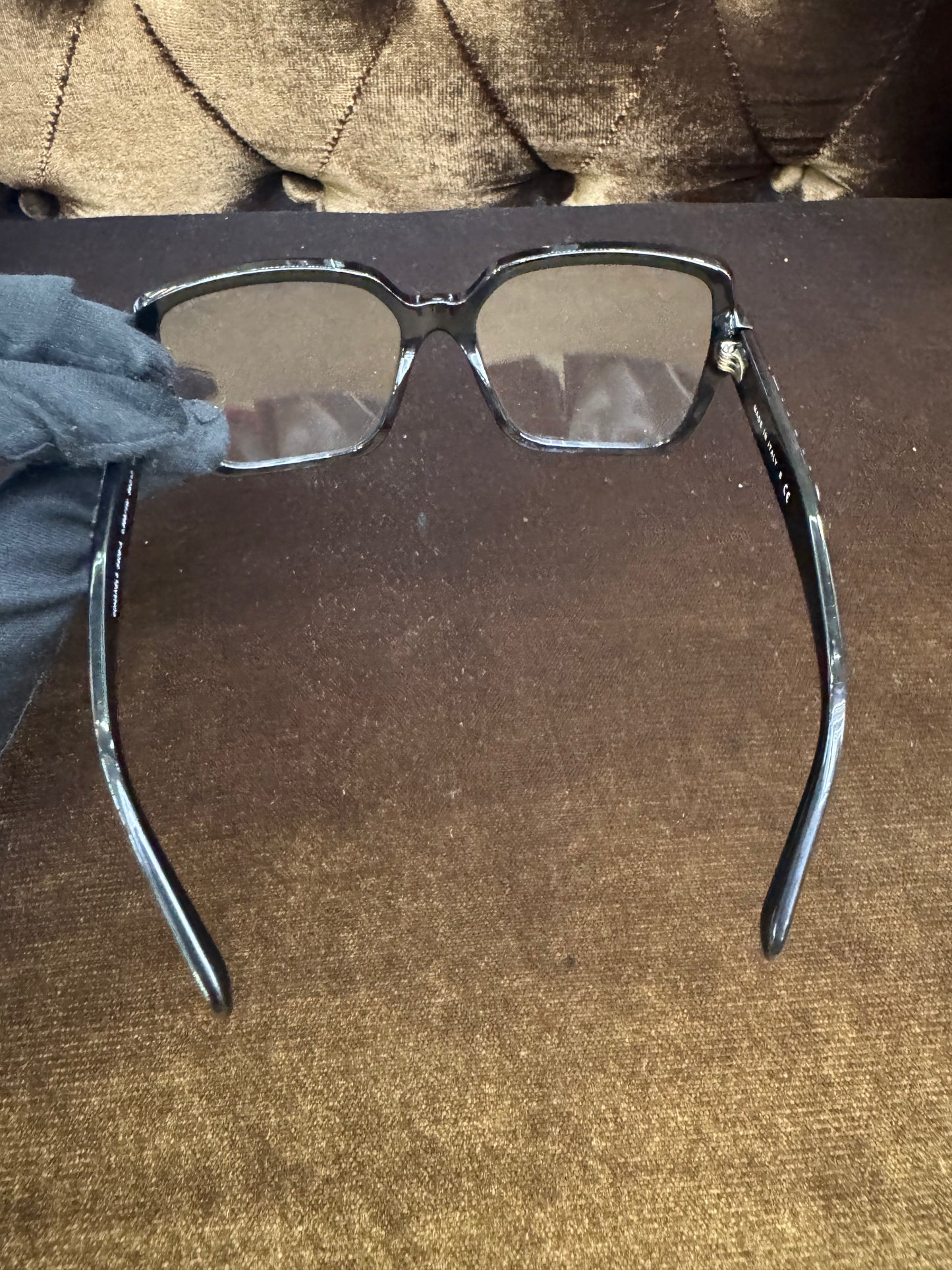 Chanel Square Sunglasses - Black Transparant