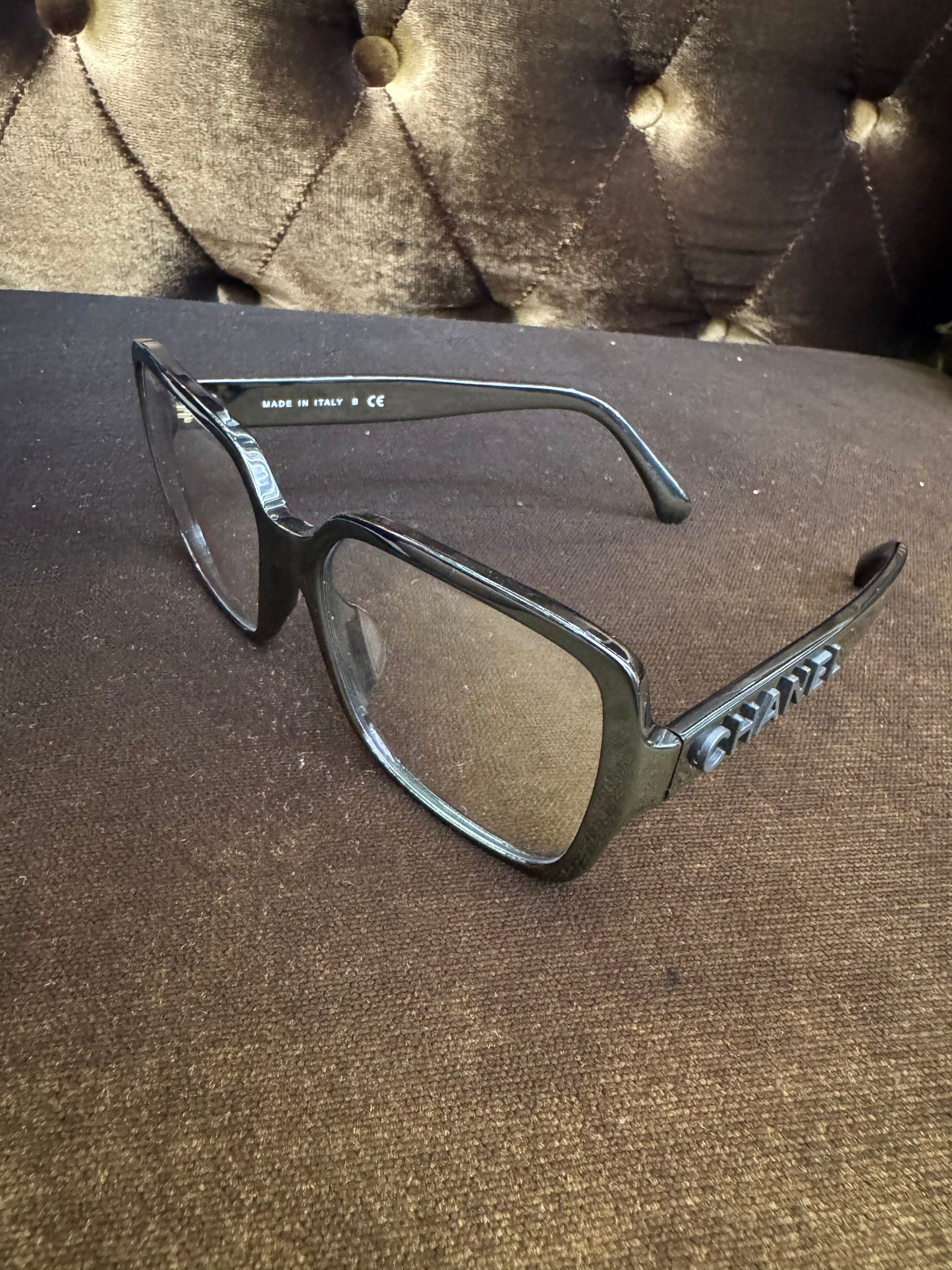 Chanel Square Sunglasses - Black Transparant