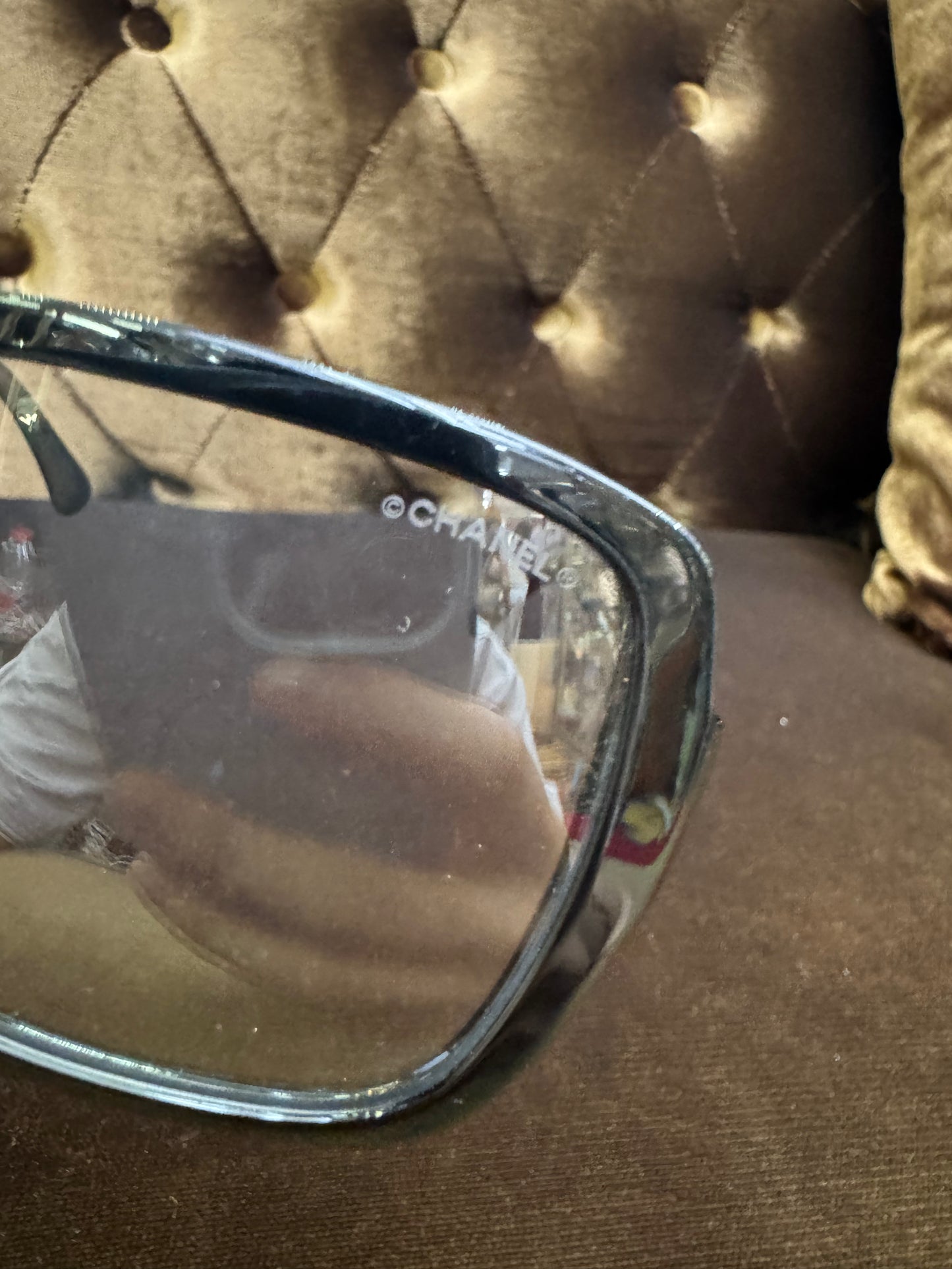 Chanel Square Sunglasses - Black Transparant