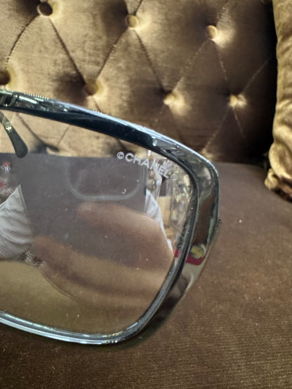 Chanel Square Sunglasses - Black Transparant
