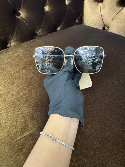 Fendi Sunglasses Metal Square Gold (Booklet,DB, Box)