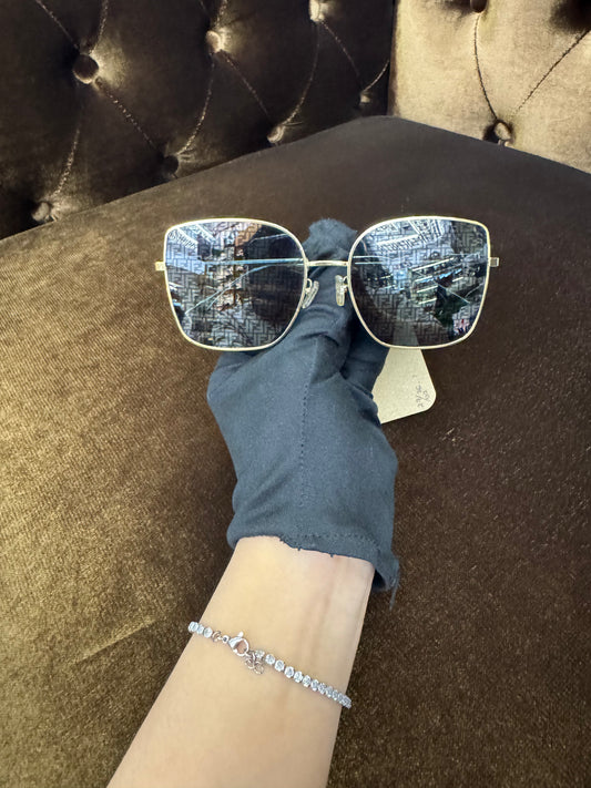 Fendi Sunglasses Metal Square Gold (Booklet,DB, Box)