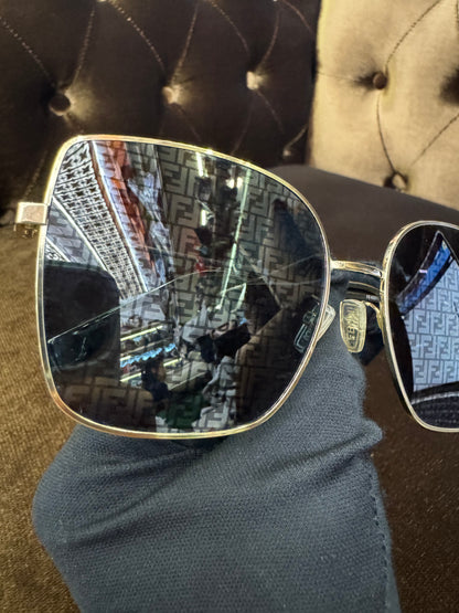 Fendi Sunglasses Metal Square Gold (Booklet,DB, Box)
