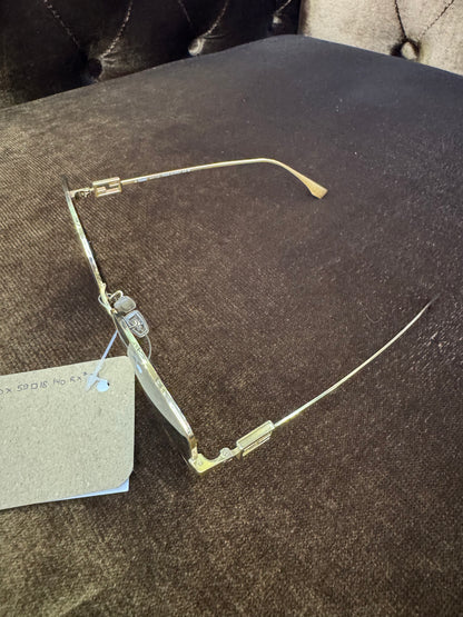 Fendi Sunglasses Metal Square Gold (Booklet,DB, Box)
