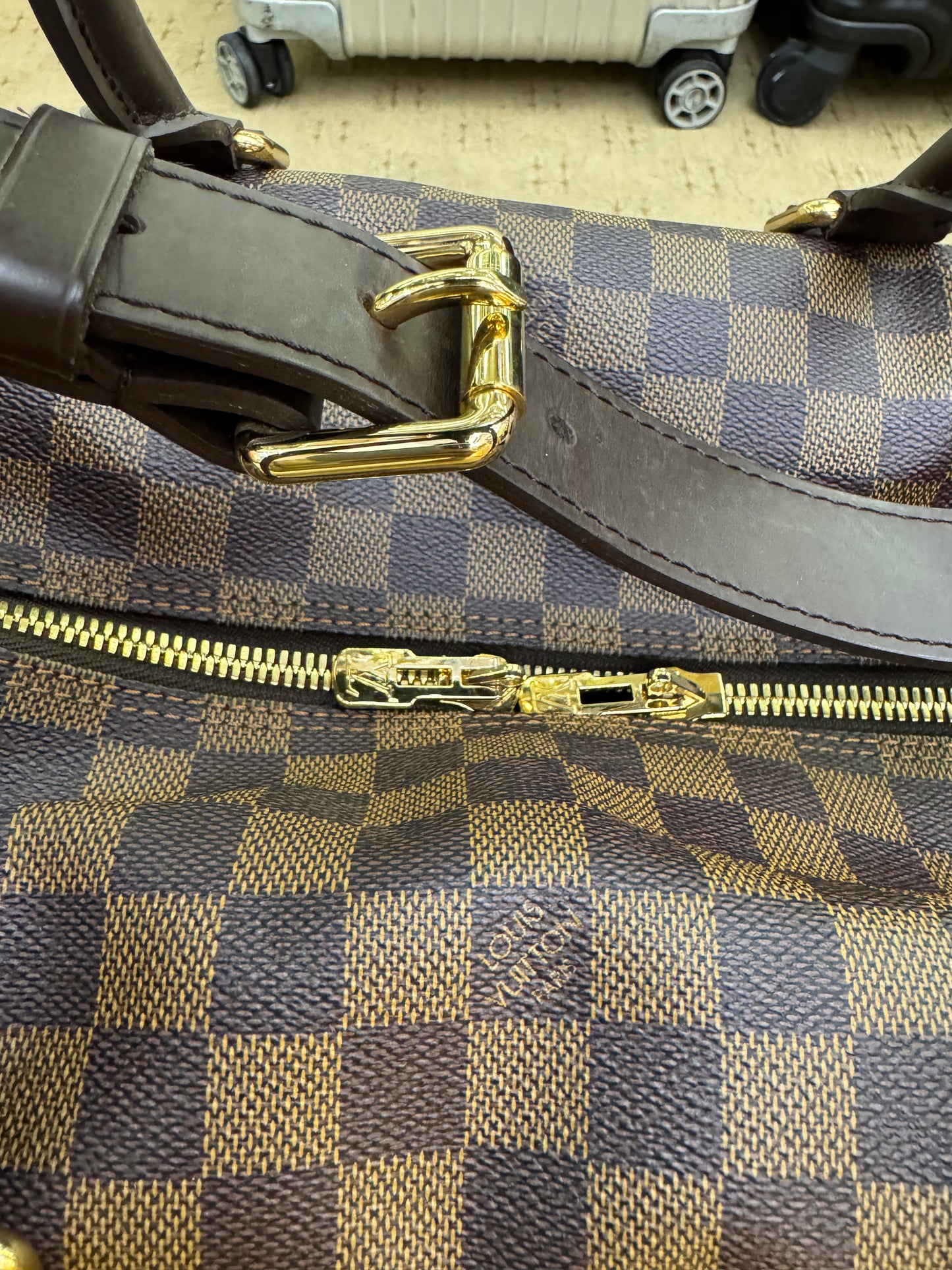 Louis Vuitton Damier Ebene Canvas Eole 50 Rolling Luggage