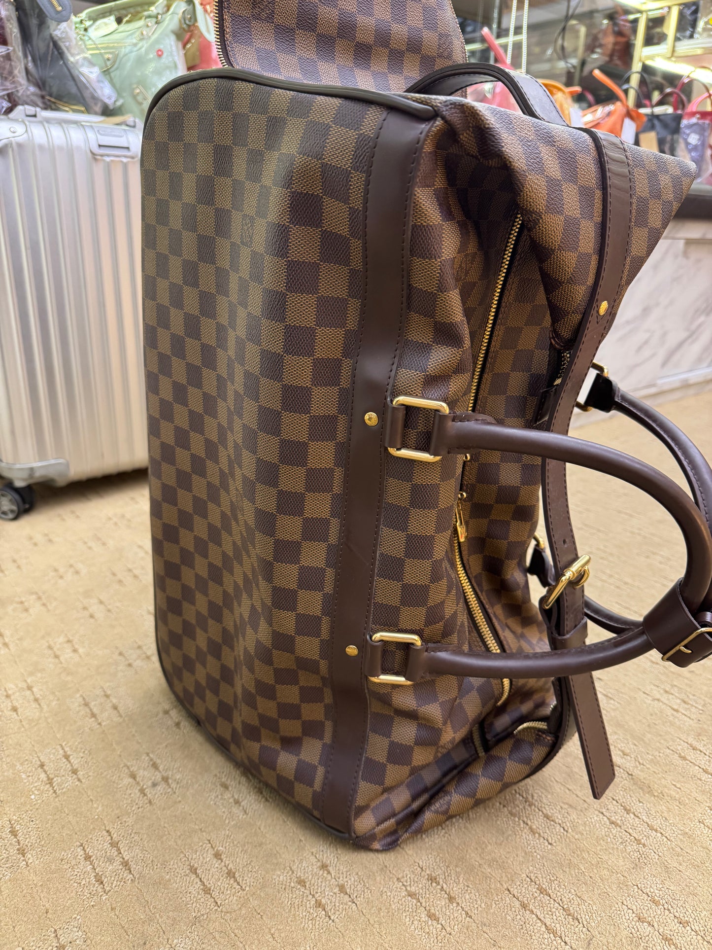 Louis Vuitton Damier Ebene Canvas Eole 50 Rolling Luggage