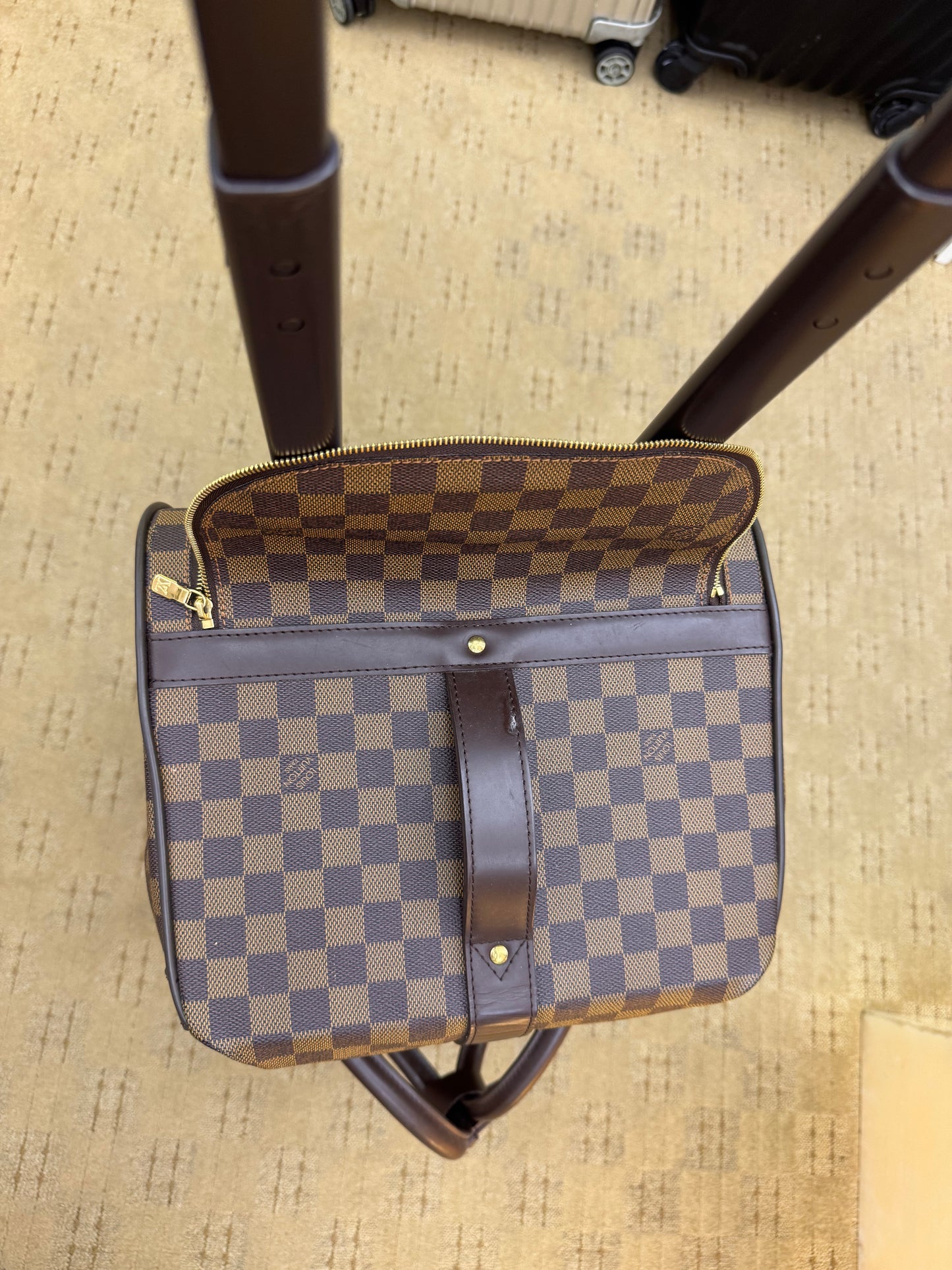 Louis Vuitton Damier Ebene Canvas Eole 50 Rolling Luggage