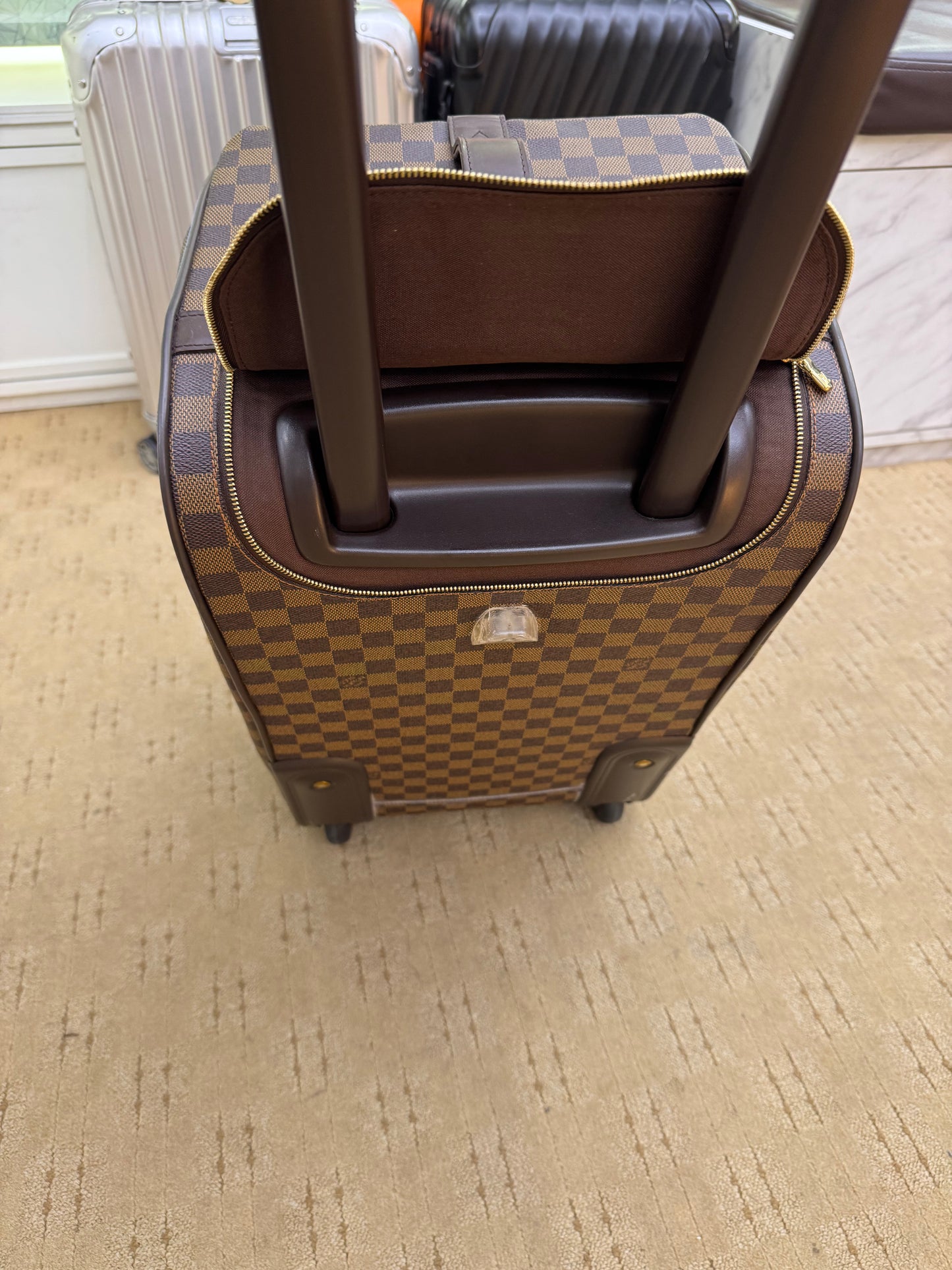 Louis Vuitton Damier Ebene Canvas Eole 50 Rolling Luggage