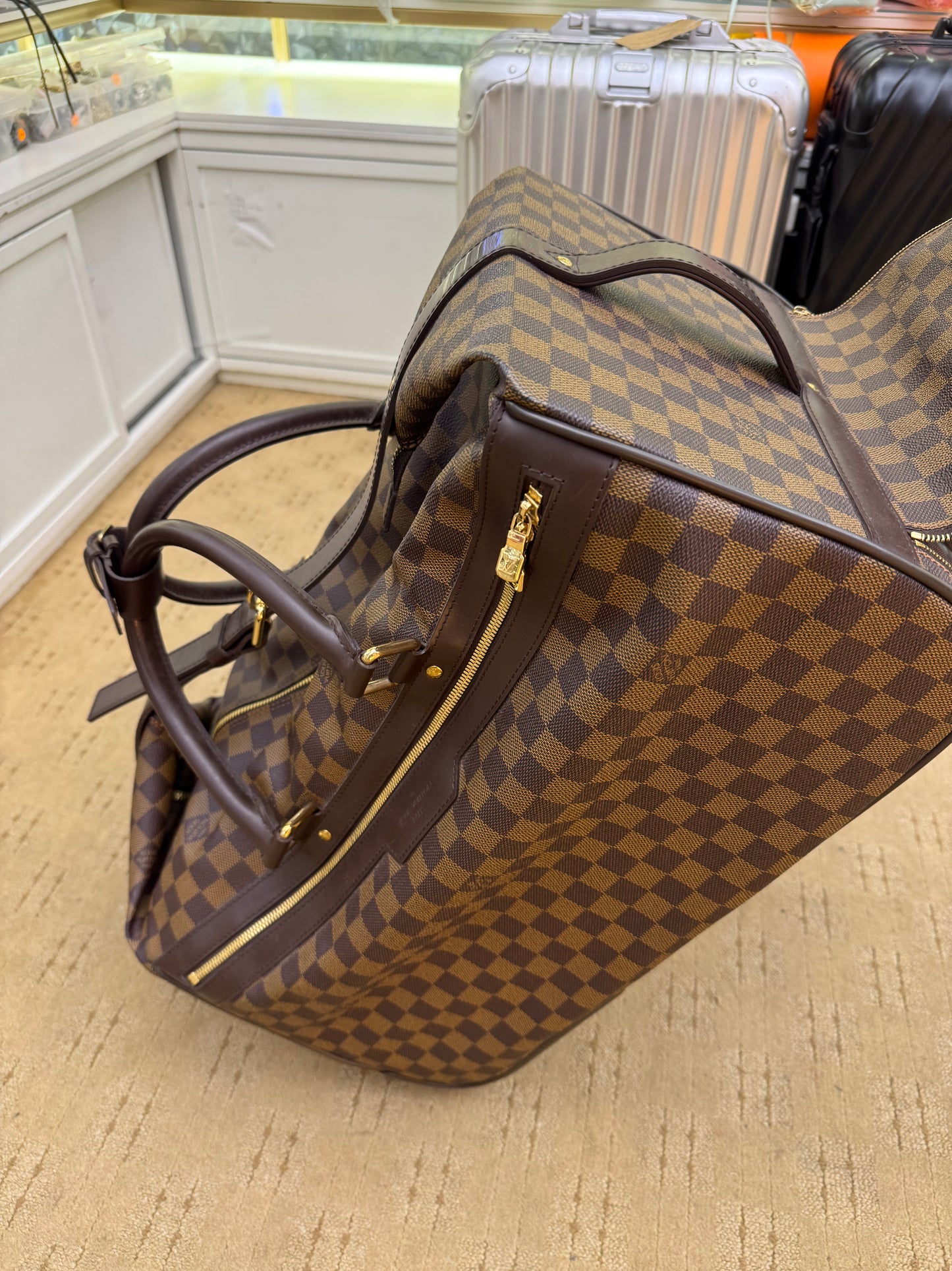 Louis Vuitton Damier Ebene Canvas Eole 50 Rolling Luggage