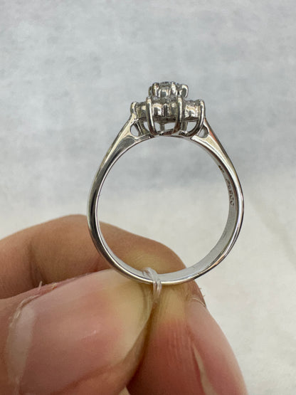 Ring diamond Center: 0.29ct, keliling: 0.32ct, PT900, Total 5gr