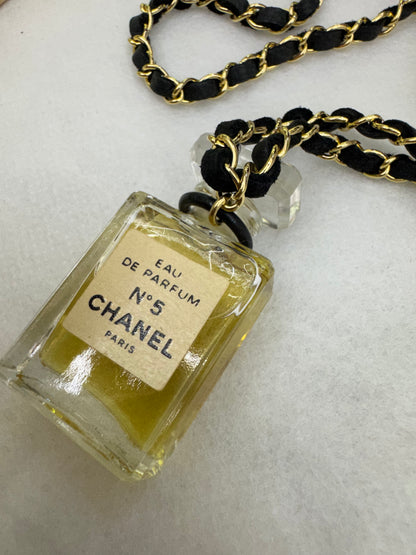 Chanel Necklace Parfume N5 Black GHW (Nota pembelian)