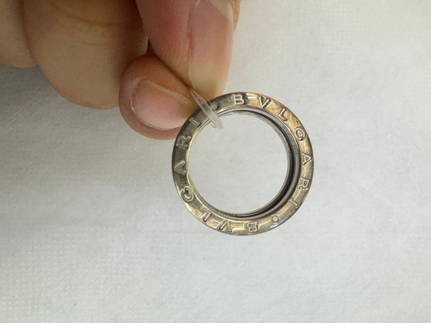Bvlgari Ring Sterling Silver Black Size 52