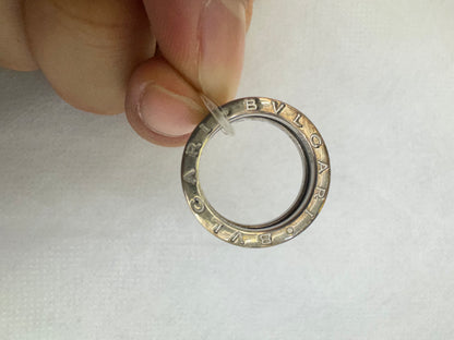 Bvlgari Ring Sterling Silver Black Size 52