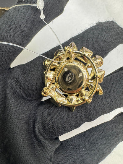 Chanel Brooch CC Logo Faux Pearl Crystal LGHW