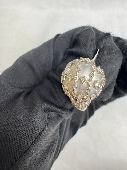 8. Diamond Ring with pearl