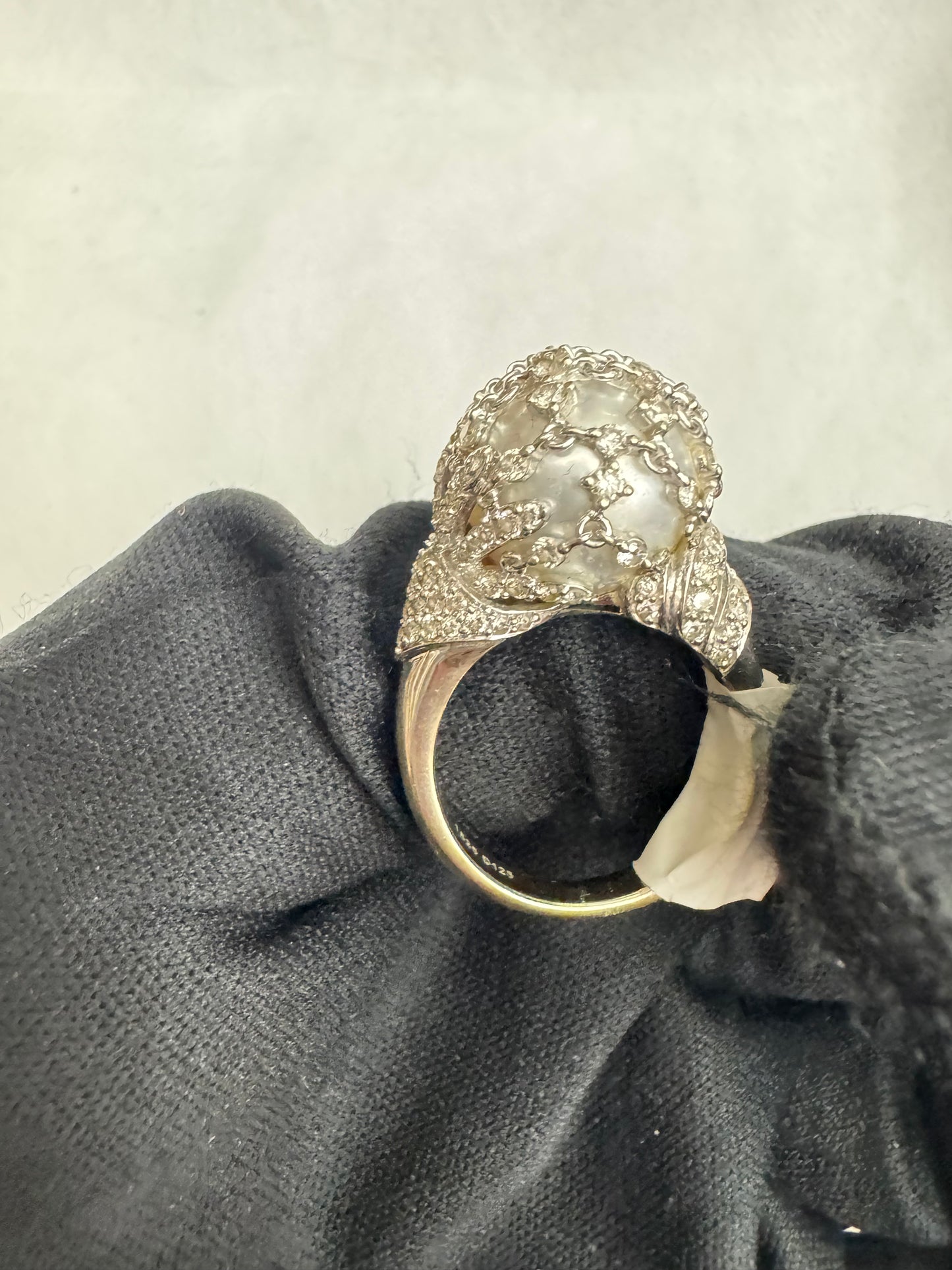 8. Diamond Ring with pearl