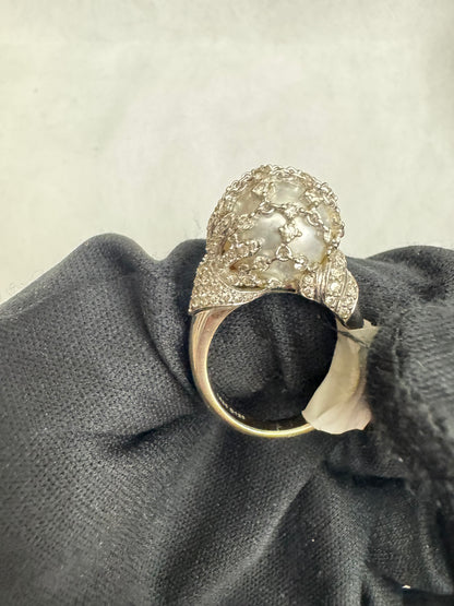 8. Diamond Ring with pearl