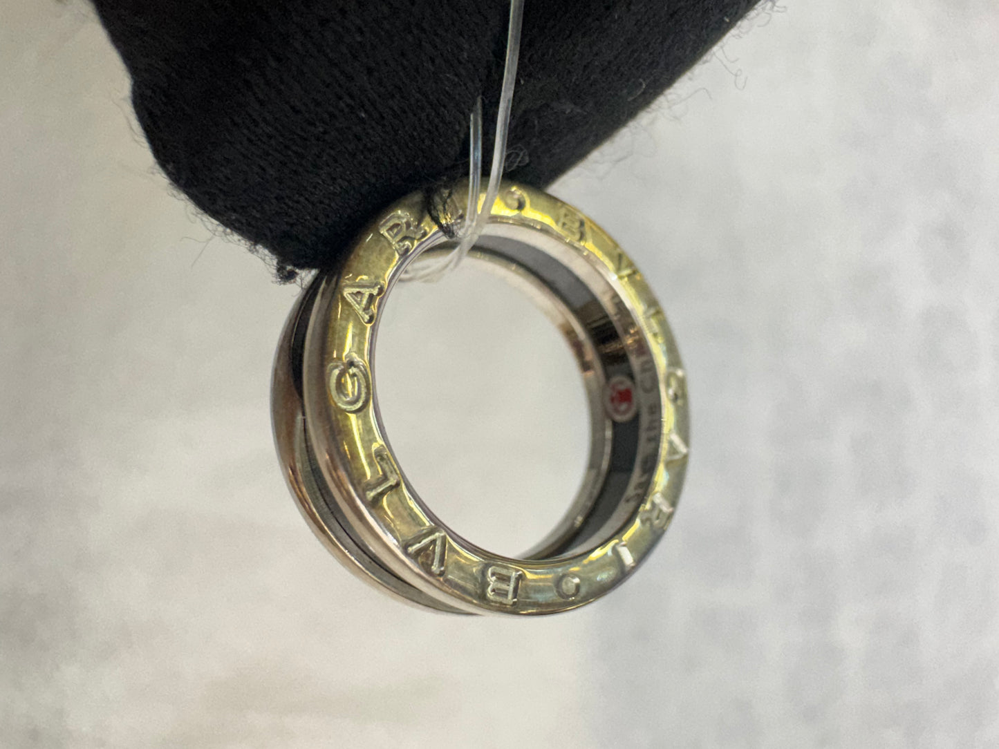 Bvlgari Ring Sterling Silver Black Size 52