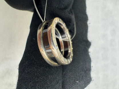 Bvlgari Ring Sterling Silver Black Size 52