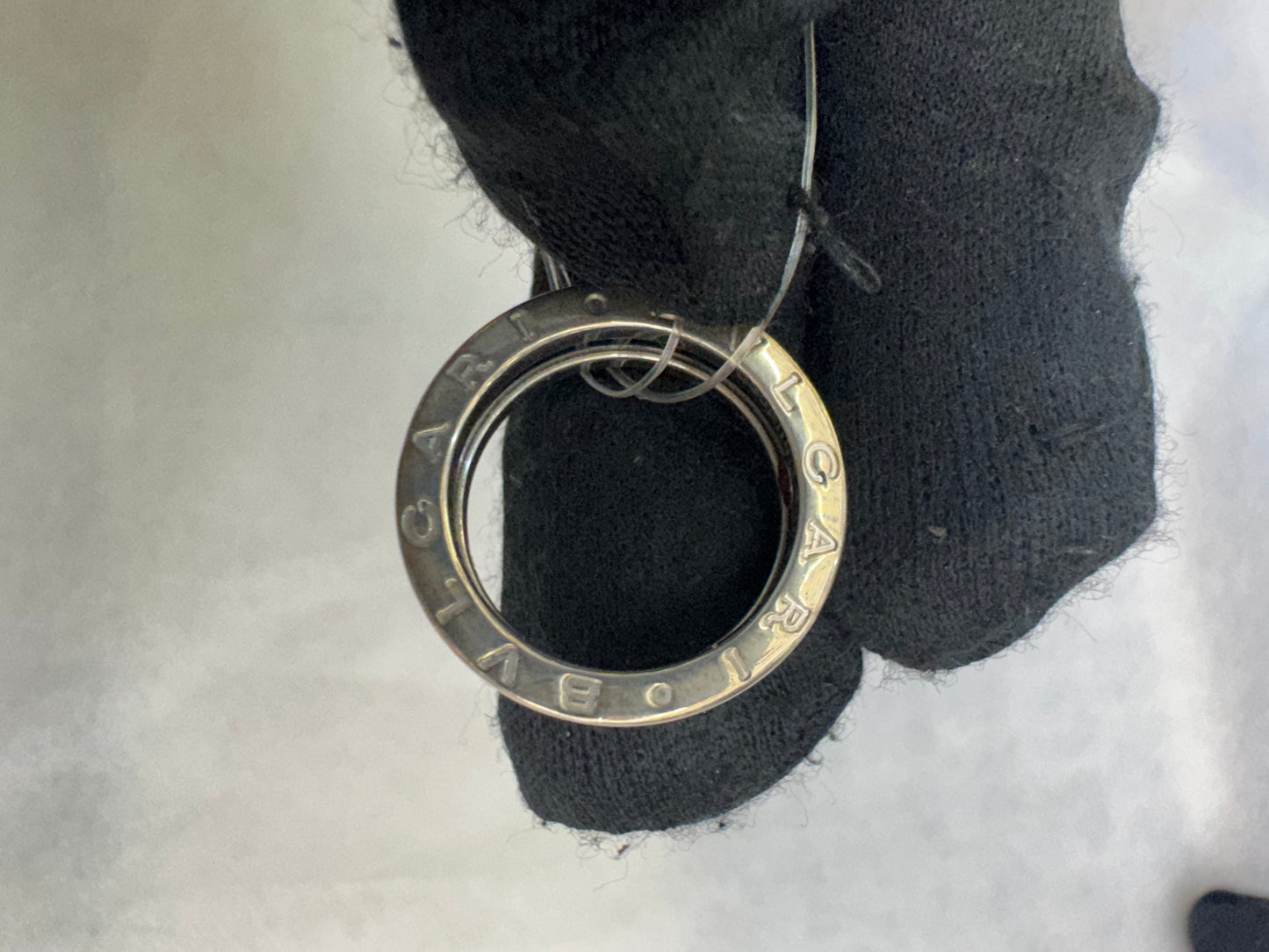 Bvlgari Ring Sterling Silver Black Size 52