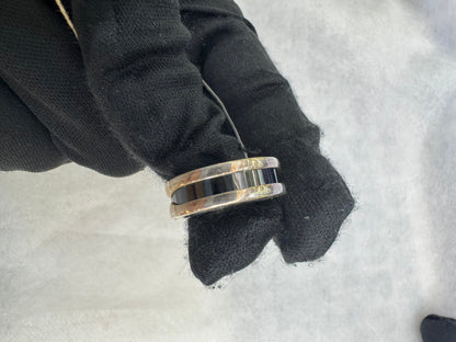 Bvlgari Ring Sterling Silver Black Size 52