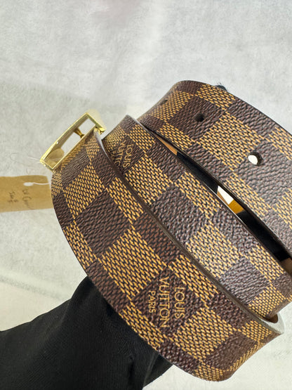 LV Ceinture Carre Belt Damier Size 85/34 2004 GHW