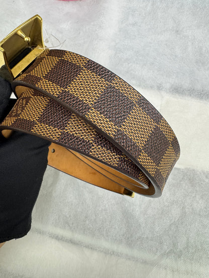 LV Ceinture Carre Belt Damier Size 85/34 2004 GHW