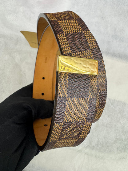 LV Ceinture Carre Belt Damier Size 85/34 2004 GHW