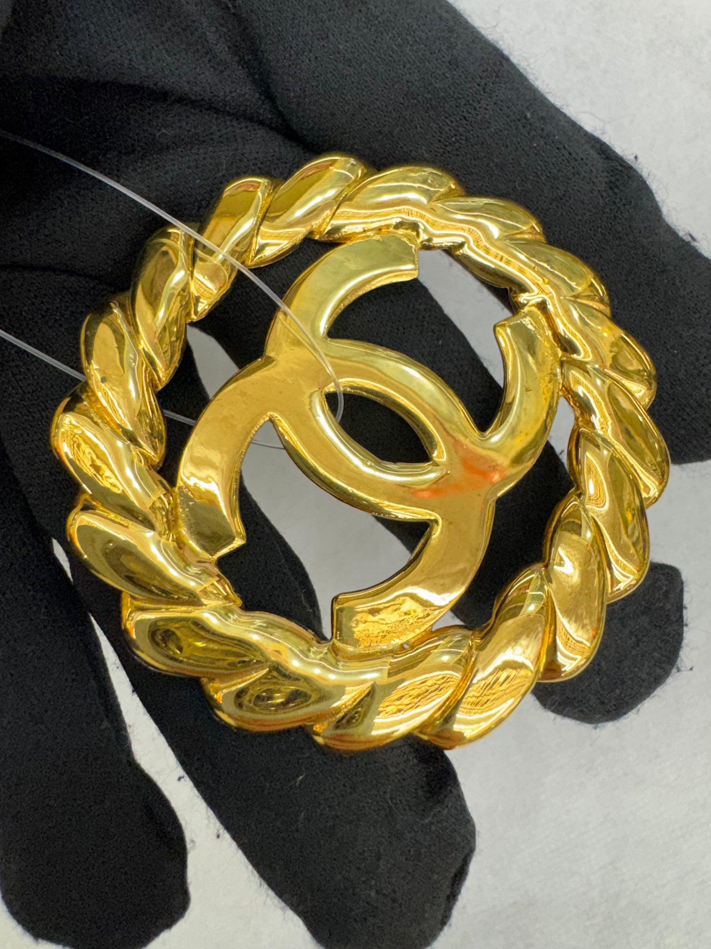 Chanel Brooch stass Fringe Gold GHW (nota pembelian)
