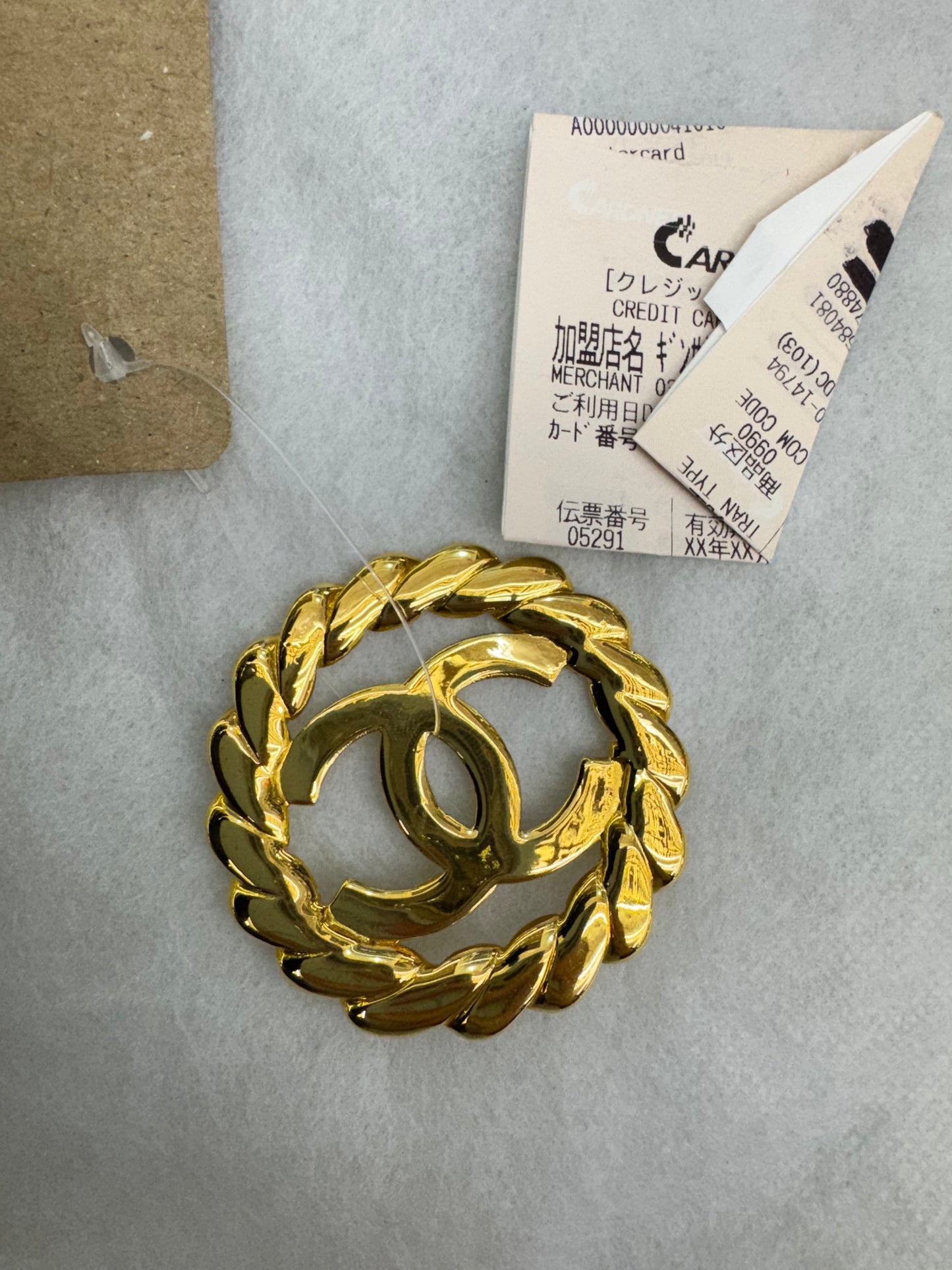 Chanel Brooch stass Fringe Gold GHW (nota pembelian)
